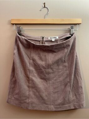 Wild Honey Dusty Mauve Corduroy Mini Skirt